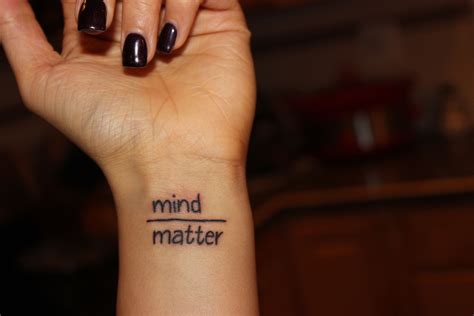 mind over matter tattoo